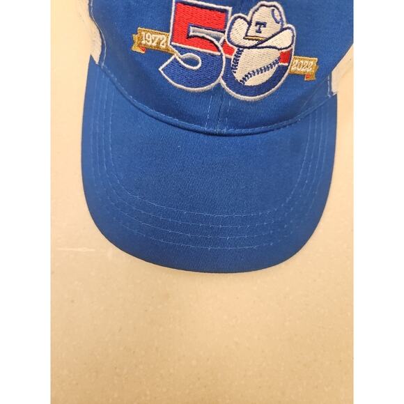 Texas Rangers 50th Anniversary Snapback Trucker Hat Cap 72-22 Globe Life MLB - Picture 8 of 9